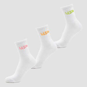 MP Men's Neon MP Logo Crew Socks (3 Pack) Orange/Lime/Rose - UK 9-12