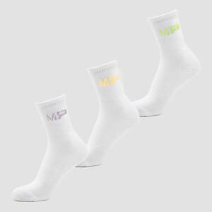 MP Women's Neon MP Logo Crew Socks (3 Pack) Butterfly/Banana/Lavender  - UK 7-9