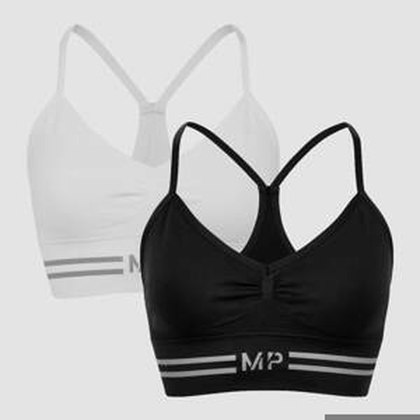 MP Women's Seamless Bralette - Black/White (2 Pack) - S