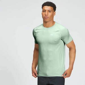 Pánske tričko MP Tempo s grafickou potlačou a krátkymi rukávmi – pastelovo zelené - XXS