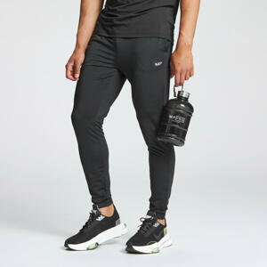 Pánske jogger nohavice MP Tempo s grafickou potlačou – čierne  - XS