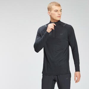Pánske tričko Velocity so 1/4 zipsom – čierne - XL