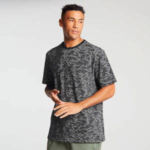 MP Men's Raw Training Short Sleeve Camo Oversized T-Shirt - Black   - XXS