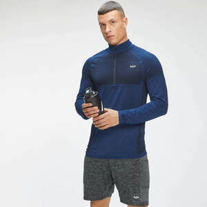 MP Pánske tričko Essential Seamless 1/4 Zip Top - Intense Blue Marl - M