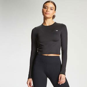 Dámske tričko s dlhým rukávom MP Essentials Training Dry Tech Crop Top - Black - XS