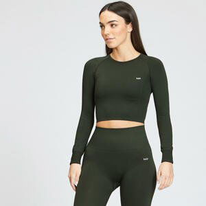 Dámsky Shape Seamless Dlhý Crop Top - Zelený - XS