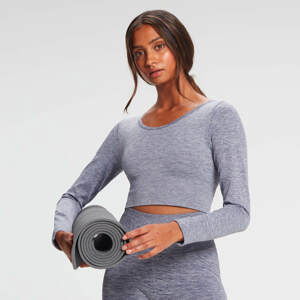 MP Women's Composure Seamless Cropped Long Sleeved Top - Galaxy Blue  - XS