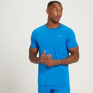 Pánske športové tričko MP Linear Mark s krátkymi rukávmi a grafickou potlačou – tyrkysovo modré - XXS