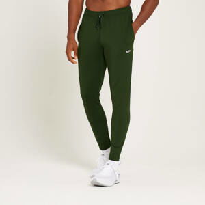 Pánske športové jogger nohavice MP Linear Mark s grafickou potlačou – tmavozelené - XL