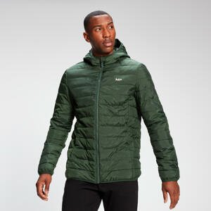 MP Men's Lightweight Hooded Packable Puffer Jacket - Dark Green - L