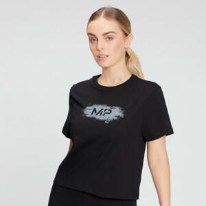 MP Women's Chalk Graphic Crop T-Shirt - Black - S