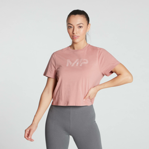 MP Women's Gradient Line Graphic Crop T-shirt- Pink - XXS