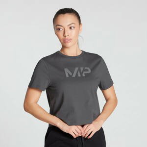 MP Women's Gradient Line Graphic Crop T-shirt- Carbon - M