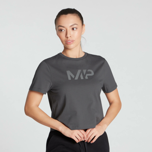 MP Women's Gradient Line Graphic Crop T-shirt- Carbon - L