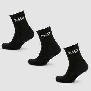 Pánske ponožky MP Essentials Crew - čierne (3 balenia) - UK 9-12