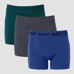 MP Men's Essential Boxers (3 Pack) - Deep Teal/Graphite/Intense Blue - XXS
