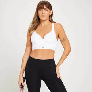 MP Women's High Support Moulded Cup Sports Bra - White - 30B