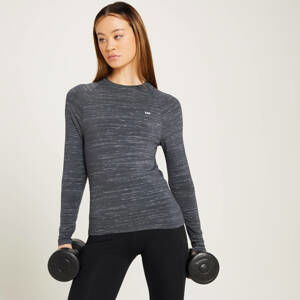 MP Women's Performance Long Sleeve Training T-Shirt - Black Marl with Charcoal Fleck - S