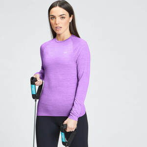 MP Women's Performance Long Sleeve Training T-Shirt - Deep Lilac Marl with White Fleck - S