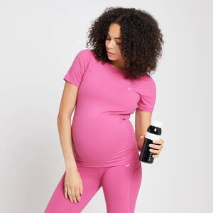 Dámsky tehotenský top s krátkymi rukávmi MP Power – ružový - XL