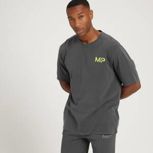 Pánske oversized tričko MP Adapt s krátkymi rukávmi a vypraným efektom – tmavosivé - M