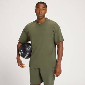 Pánske oversized tričko s krátkymi rukávmi MP Dynamic Training – tmavozelené - XL