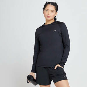  Dámske športové tričko MP Run Life s dlhými rukávmi – čierne/biele - XL