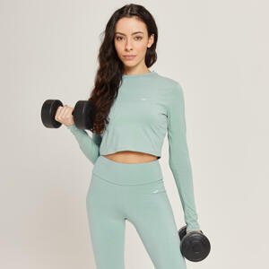 MP Women's Rest Day Body Fit Long Sleeve Crop T-Shirt - Ice Blue - XS