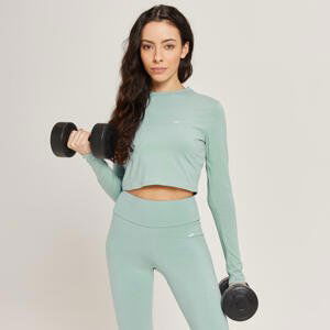 MP Women's Rest Day Body Fit Long Sleeve Crop T-Shirt - Ice Blue - L