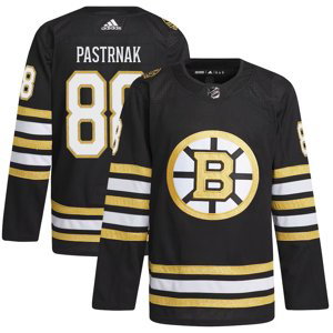 Boston Bruins hokejový dres David Pastrnak #88 adidas Black 100th Anniversary Primegreen Authentic - Novinka