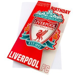 FC Liverpool narodeninové želanie Crest Birthday Card - Novinka