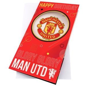 Manchester United narodeninové želanie Glory Glory Birthday Card - Novinka