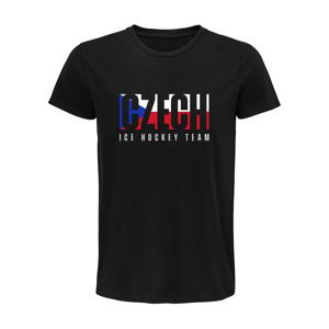 Hokejové reprezentácie detské tričko Czech Republic Flag black - Novinka