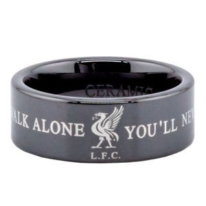 FC Liverpool prsteň Black Ceramic Ring Small - Novinka