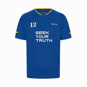 Ayrton Senna pánske tričko Stripe Sports blue 2024 - Novinka