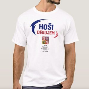 Hokejové reprezentácie pánske tričko HOŠI DĚKUJEM Ice Hockey World Championship Czechia MS 2024 White - Novinka