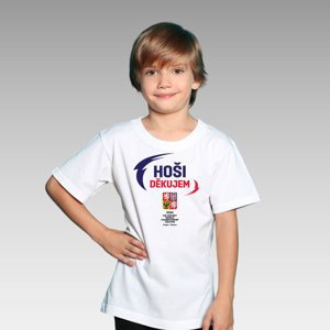 Hokejové reprezentácie detské tričko HOŠI DĚKUJEM Ice Hockey World Championship Czechia MS 2024 White - Novinka