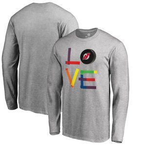 New Jersey Devils pánske tričko s dlhým rukávom grey Hockey Is For Everyone Love Square