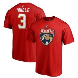 Florida Panthers pánske tričko red #3 Keith Yandle Stack Logo Name & Number
