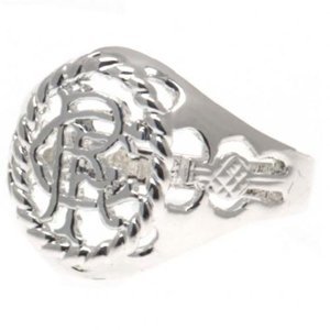 FC Rangers prsteň Silver Plated Crest Ring Large