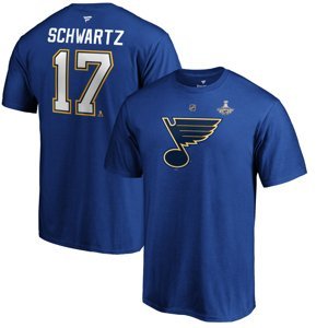St. Louis Blues pánske tričko Jaden Schwartz  2019 Stanley Cup Champions Authentic Stack Name & Number - Akcia