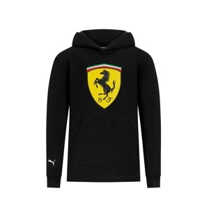 Ferrari detská mikina s kapucňou Shield black F1 Team 2023