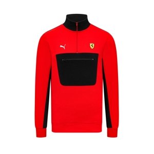 Ferrari pánska mikina 1/4 Zip Red F1 Team 2023