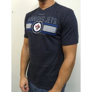 Winnipeg Jets pánske tričko Stripe Overlay navy