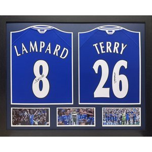 Legendy zarámované dresy Chelsea FC 2000 Lampard & Terry Signed Shirts (Dual Framed) - Novinka