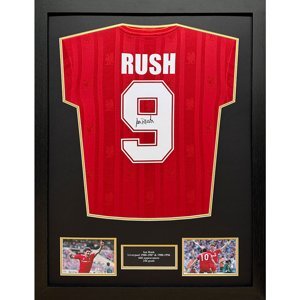 Legendy zarámovaný dres Liverpool FC 1986 Rush Signed Shirt (Framed) - Novinka