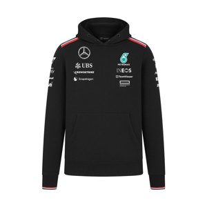 Mercedes AMG Petronas pánska mikina s kapucňou Driver Driver black F1 Team 2024