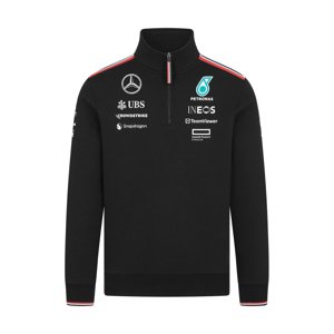 Mercedes AMG Petronas pánska mikina Driver 1/4 Zip black F1 Team 2024