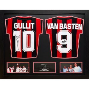 Legendy zarámované dresy AC Milan 1988 Gullit & Van Basten Signed Shirts (Dual Framed) - Novinka