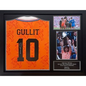 Legendy zarámovaný dres Netherlands 1988 Gullit Retro Signed Shirt (Framed) - Novinka